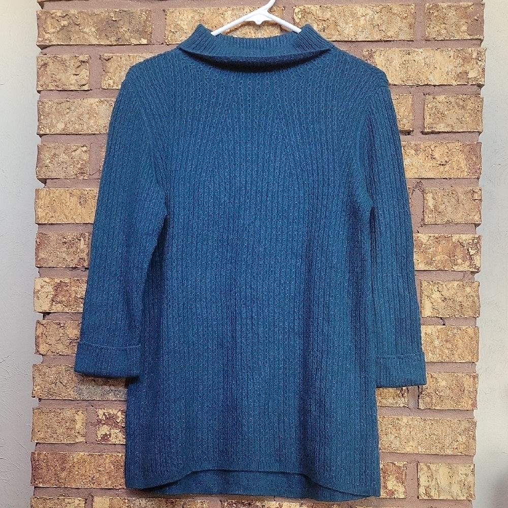 Lands' End Women's Blue Turtle Neck Sweater Size Small